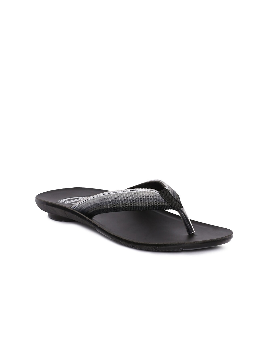 

Paragon Men Printed Thong Flip-Flops, Black