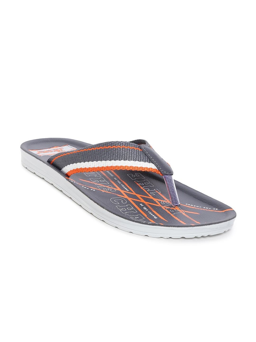 

Paragon Men Printed Thong Flip-Flops, Grey