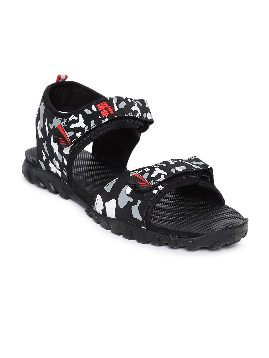 

Paragon Men Printed Sports Sandals, Black