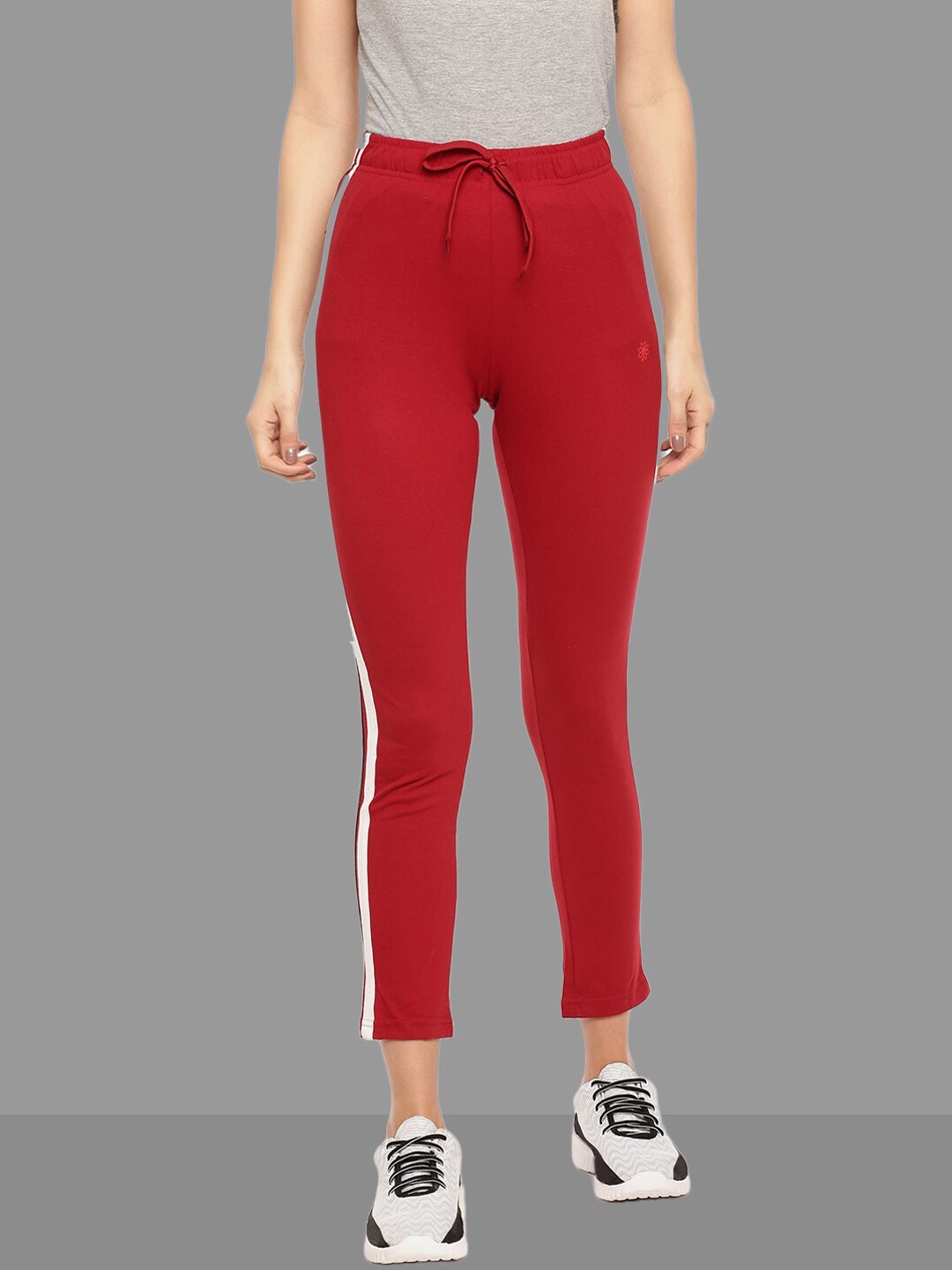 

Dollar Missy Women Cotton Slim-fit Rapid-Dry Track Pants, Red