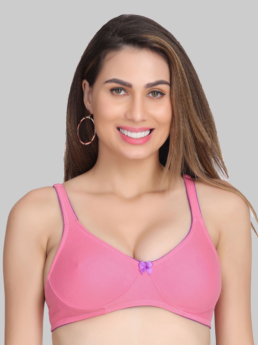 

Innocence Everyday Non Padded Cotton Bra, Pink
