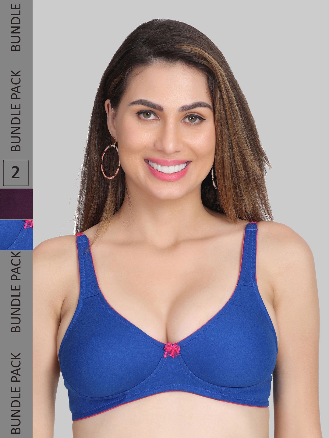 

Innocence Pack of 2 Non-Wired Seamless Everyday Bra, Blue