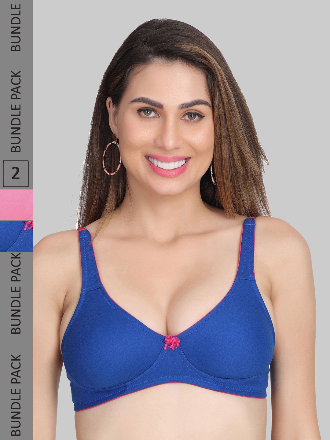 

Innocence Pack of 2 Non-Wired Seamless Everyday Bra, Blue