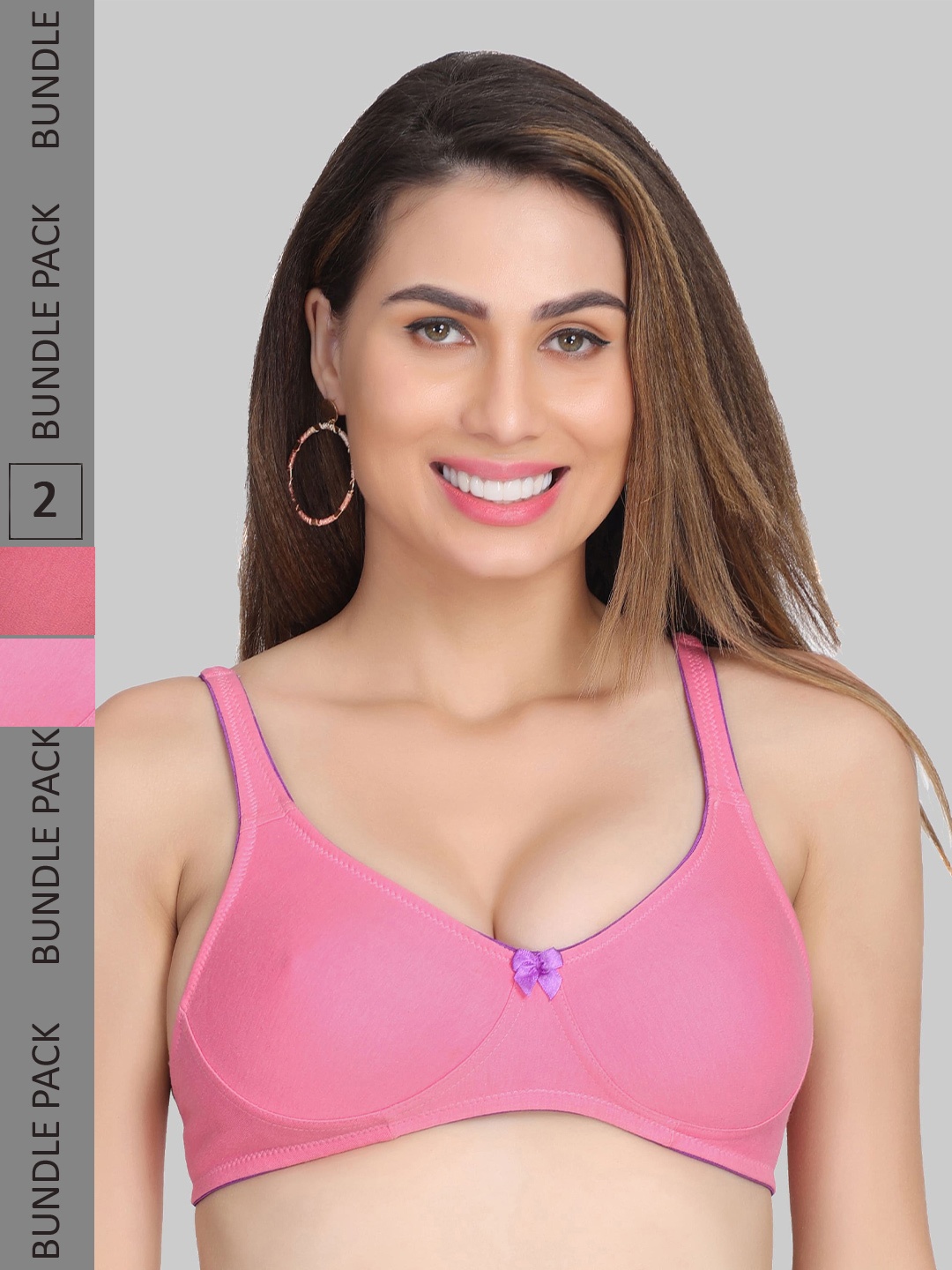 

Innocence Pack of 2 Non-Wired Seamless Everyday Bra, Pink