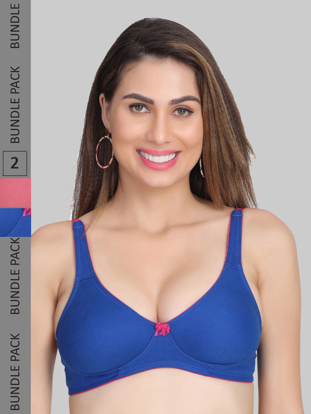 

Innocence Pack of 2 Non-Wired Seamless Everyday Bra, Blue