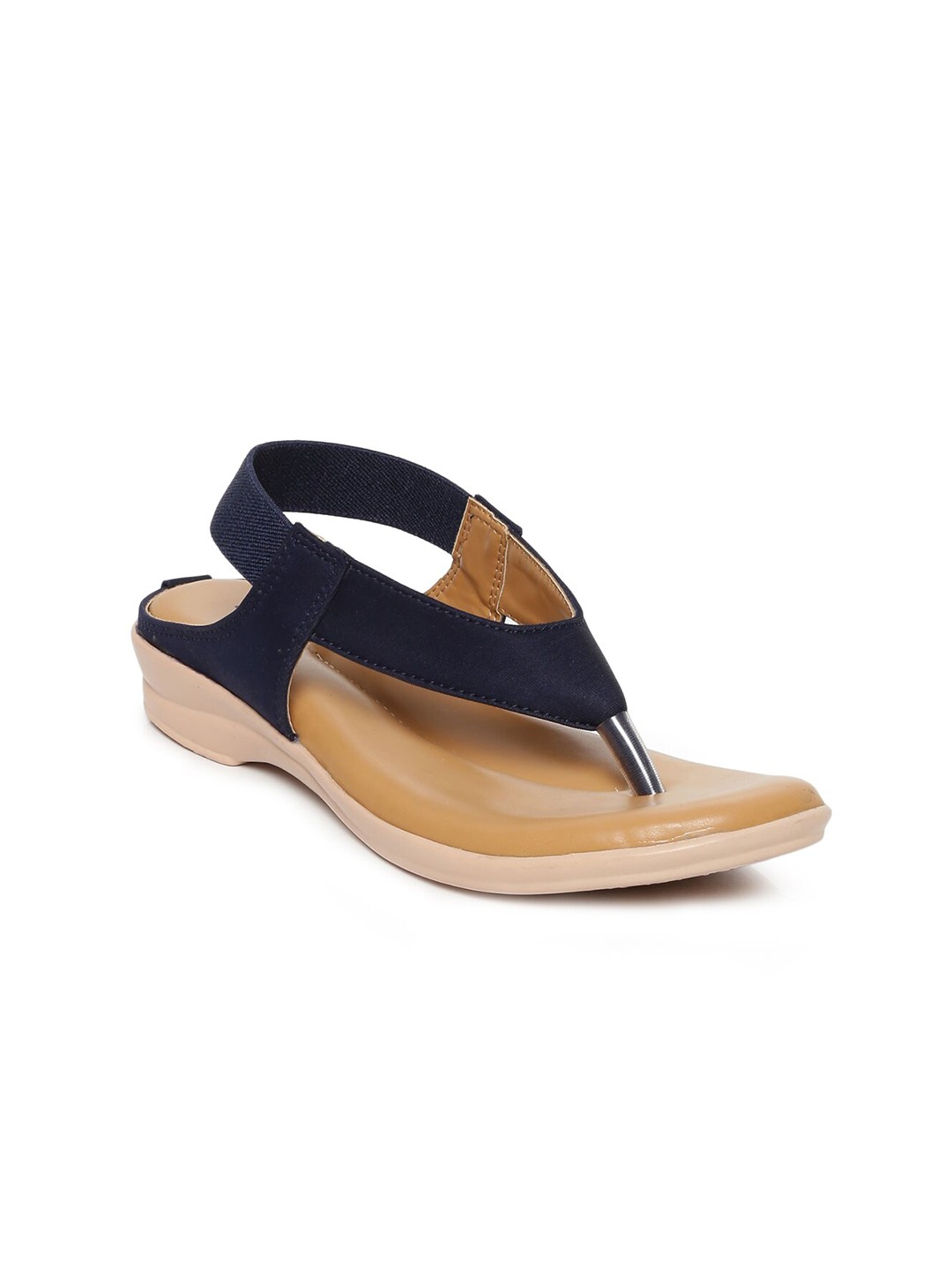 

Paragon Women T-Strap Flats, Navy blue