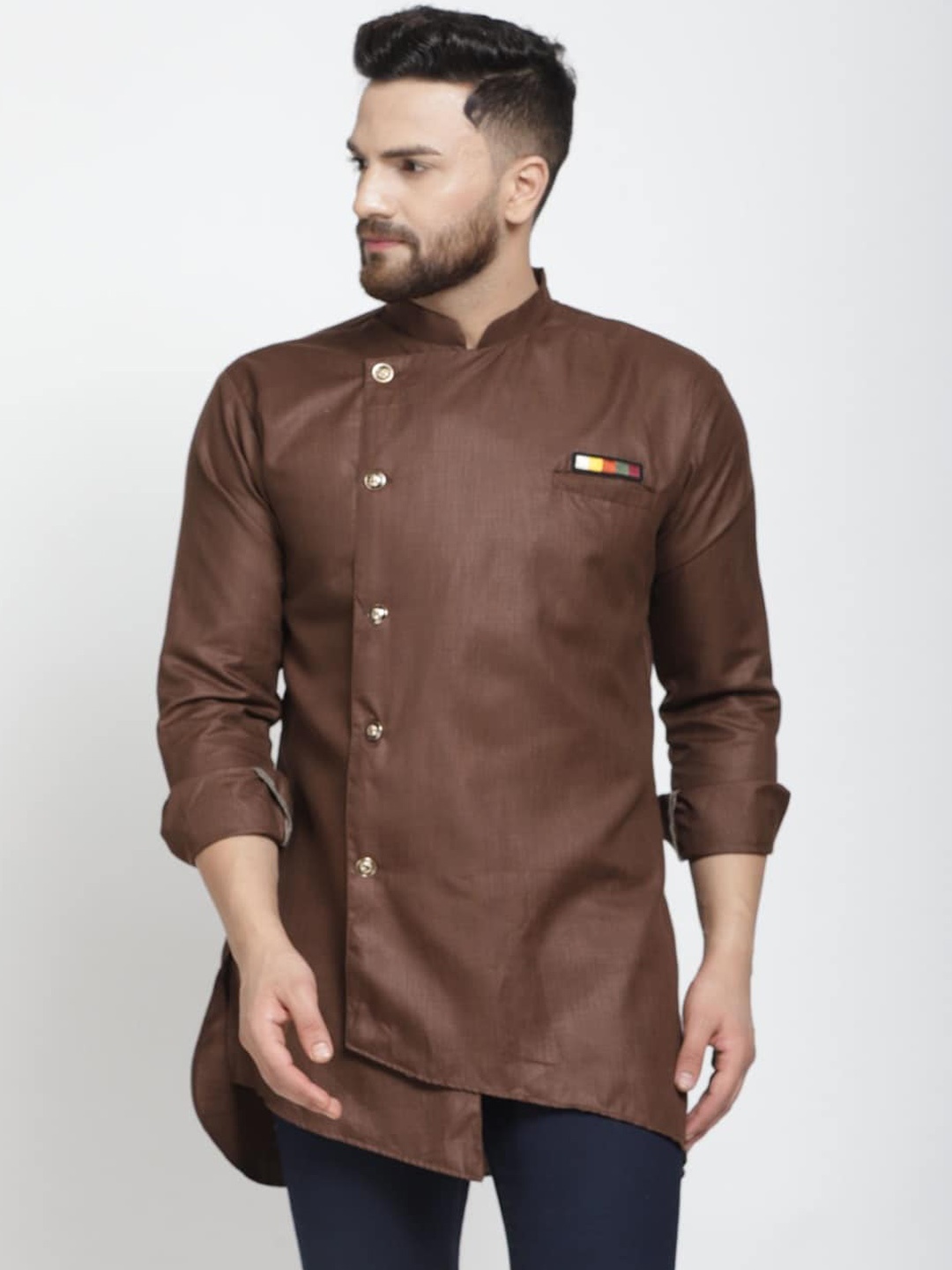 

Benstoke Men Kurta, Brown