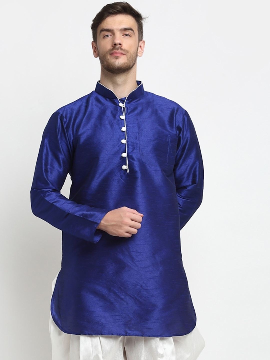 

Benstoke Men Thread Work Kurta, Blue