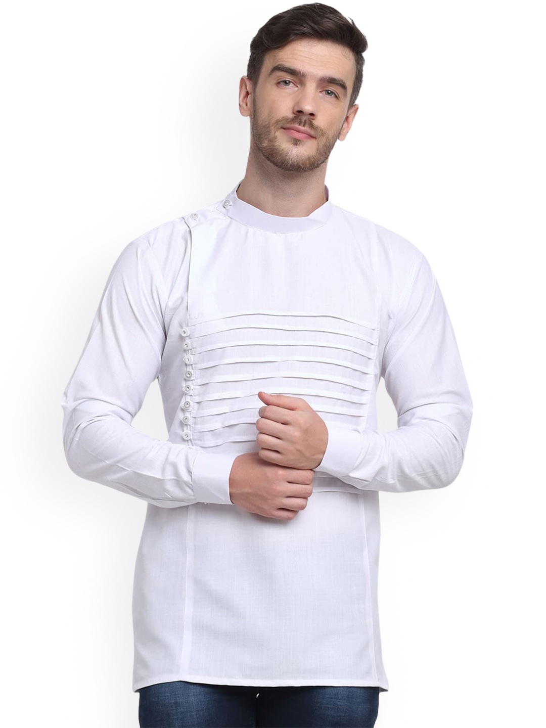 

Benstoke Men Cotton Kurta, White