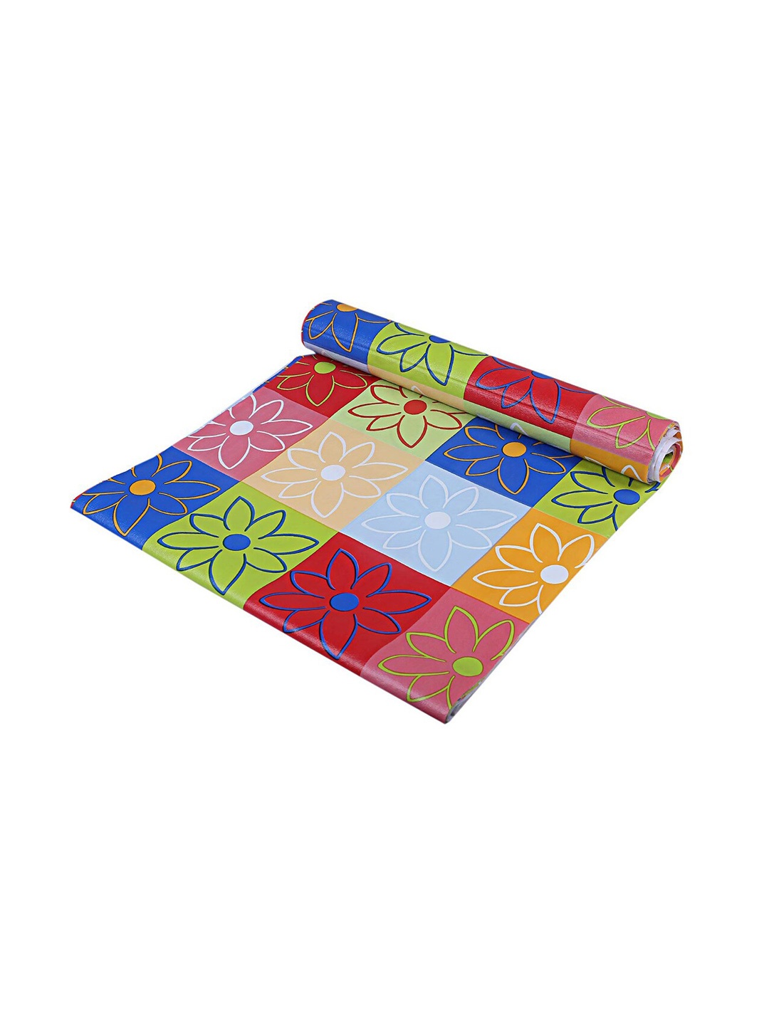 

Kuber Industries Brown & Blue Printed Anti Slip Shelf Mat