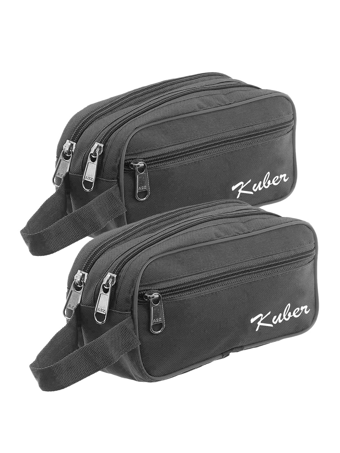 

Kuber Industries Black Set Of 2 Toiletry Organizer With Carrying Strip