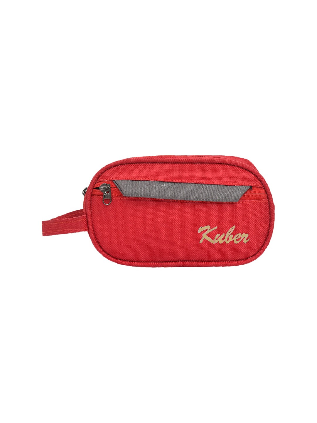 

Kuber Industries Logo-Printed Detail Toiletry Organizer With Carrying Strip, Red