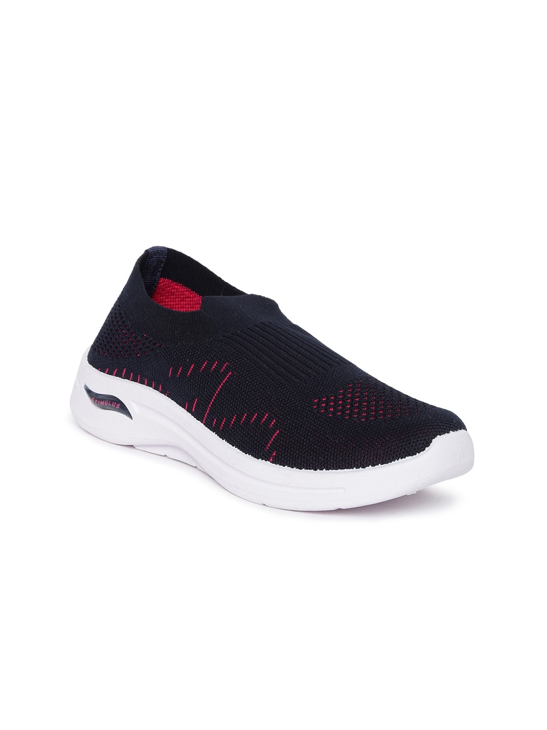 Paragon Women Woven Design Slip-On Sneakers, Navy blue