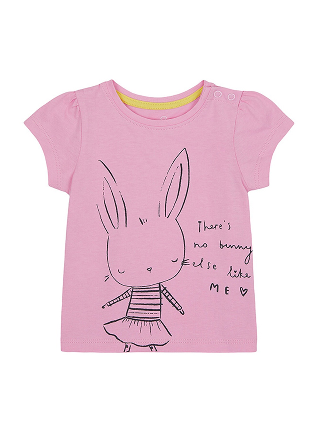 

mothercare Girls Printed Cotton T-shirt, Pink