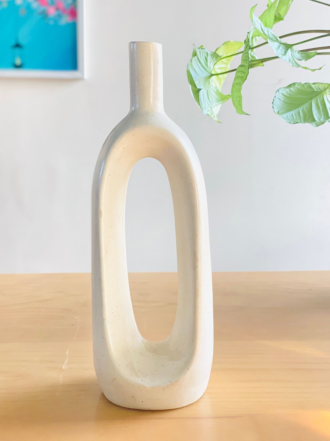 

Folkstorys Angel Wing White Ceramic Vase