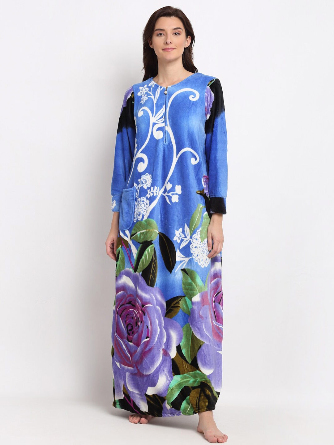 

Jinfo Printed Maxi Nightdress, Blue
