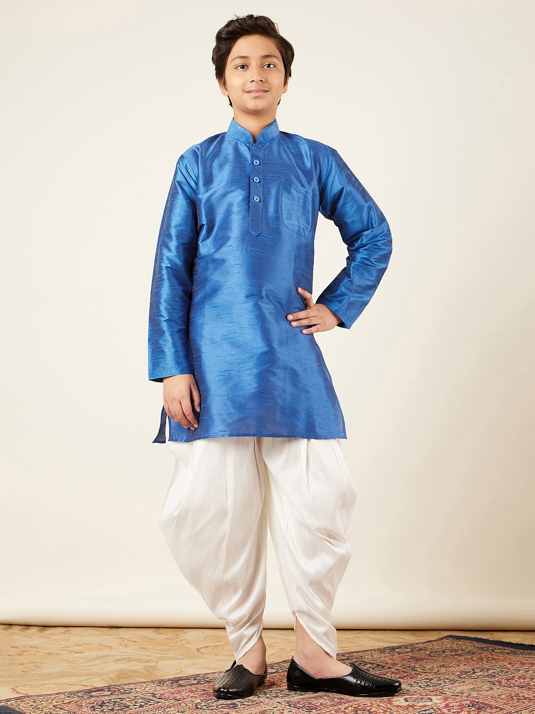 

Aj DEZInES Boys Kurta with Dhoti Pants, Blue