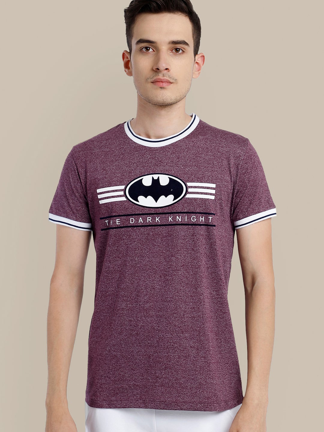 

Free Authority Men Batman Printed Cotton T-shirt, Purple
