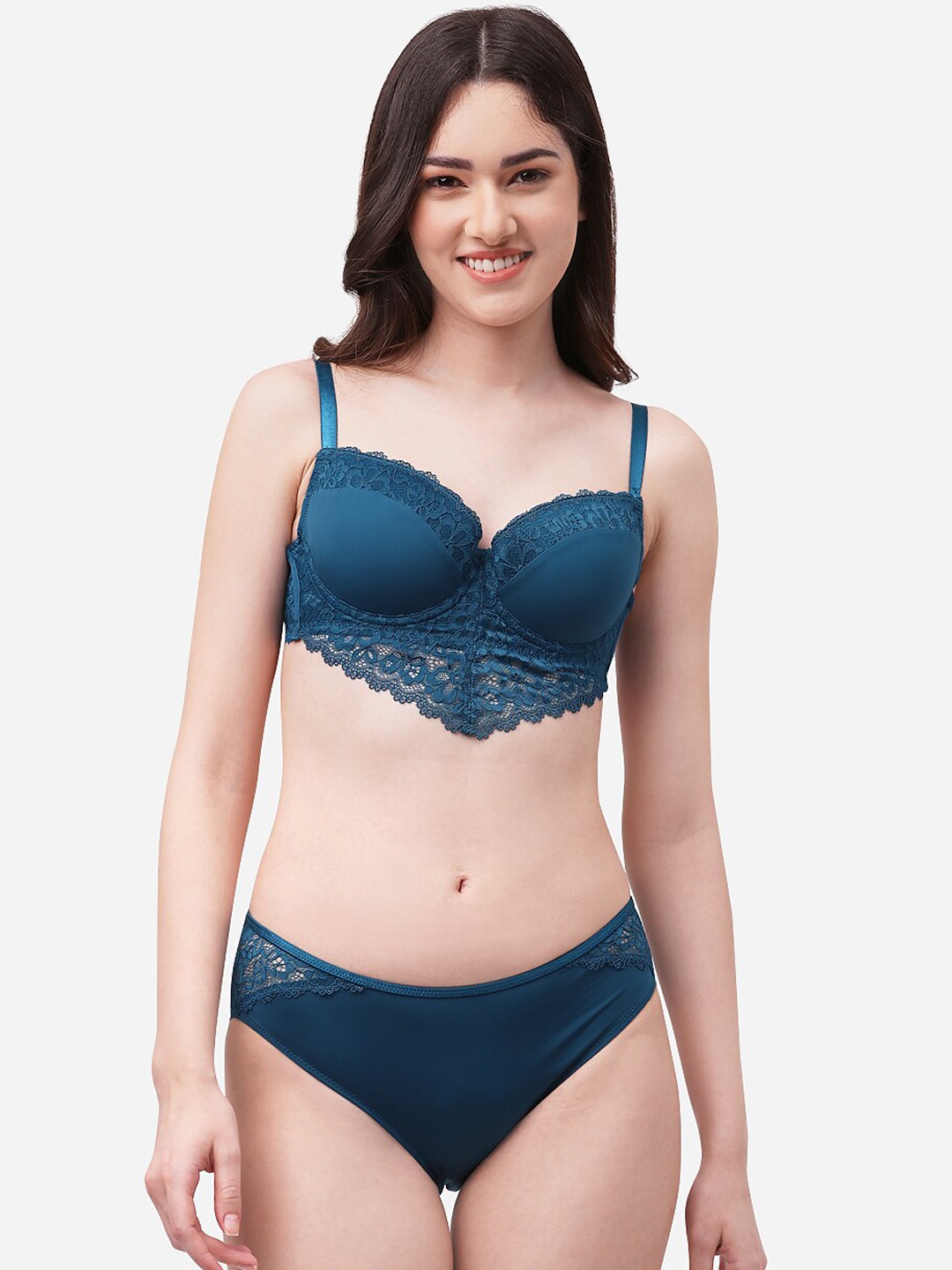 

Soie Laced Lingerie Set SET FB-546/1544, Blue