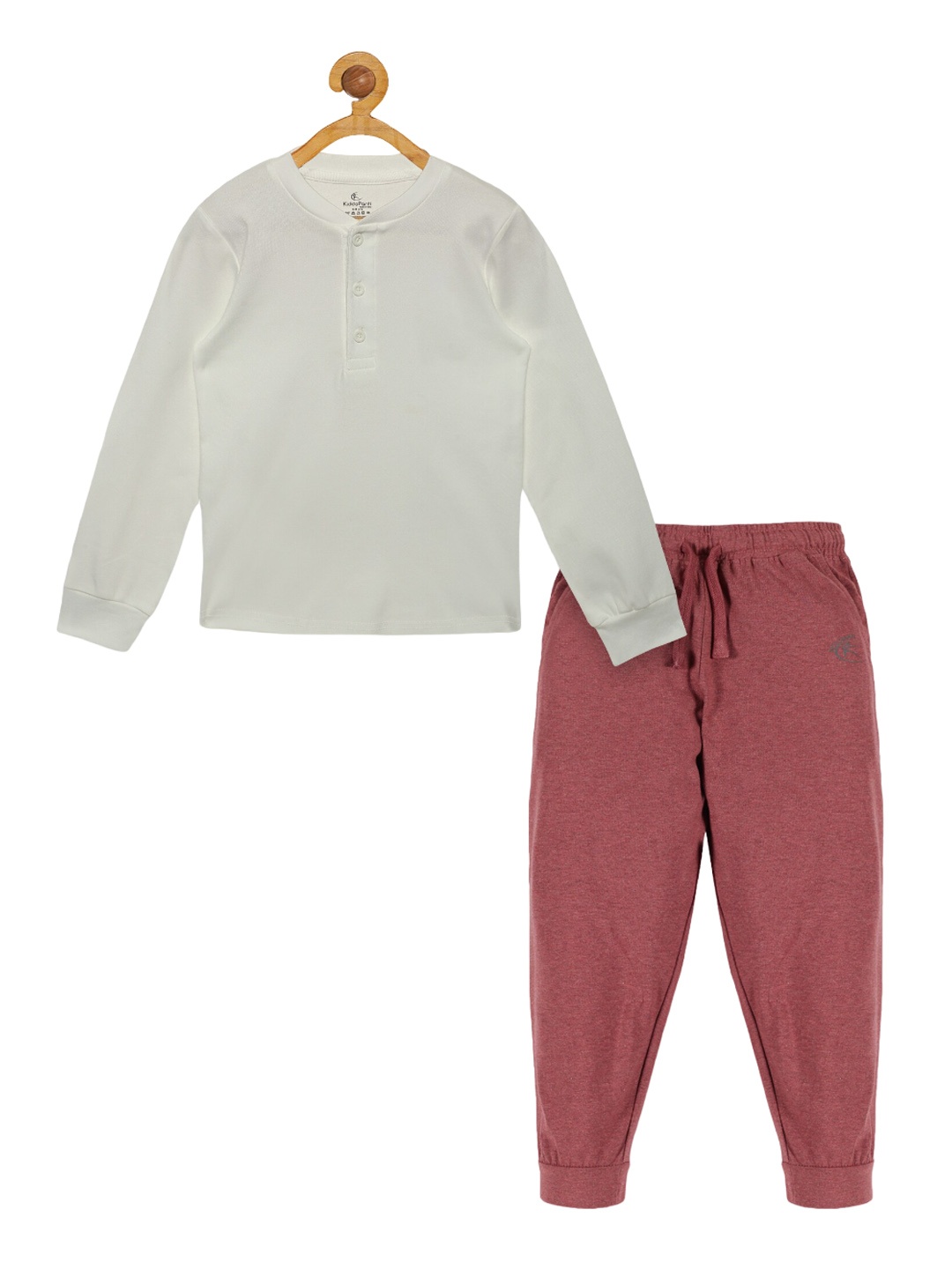 

KiddoPanti Kids Pure Cotton Tracksuits, Beige
