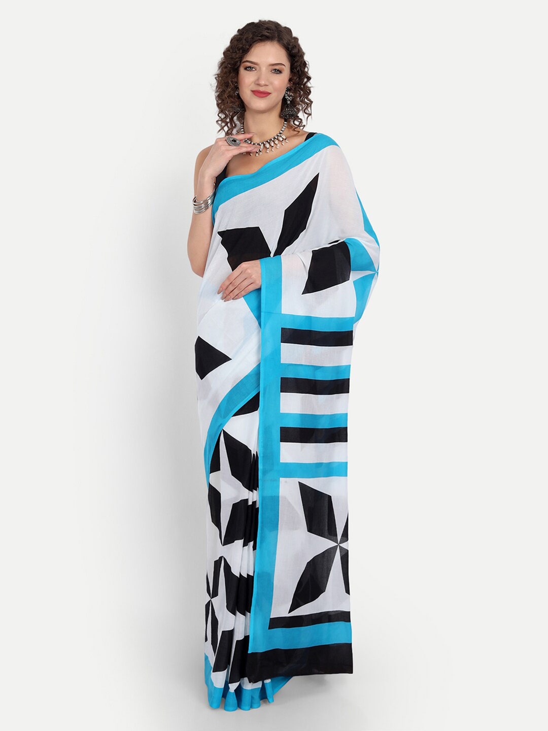 

BUTA BUTI Pure Cotton Saree, White