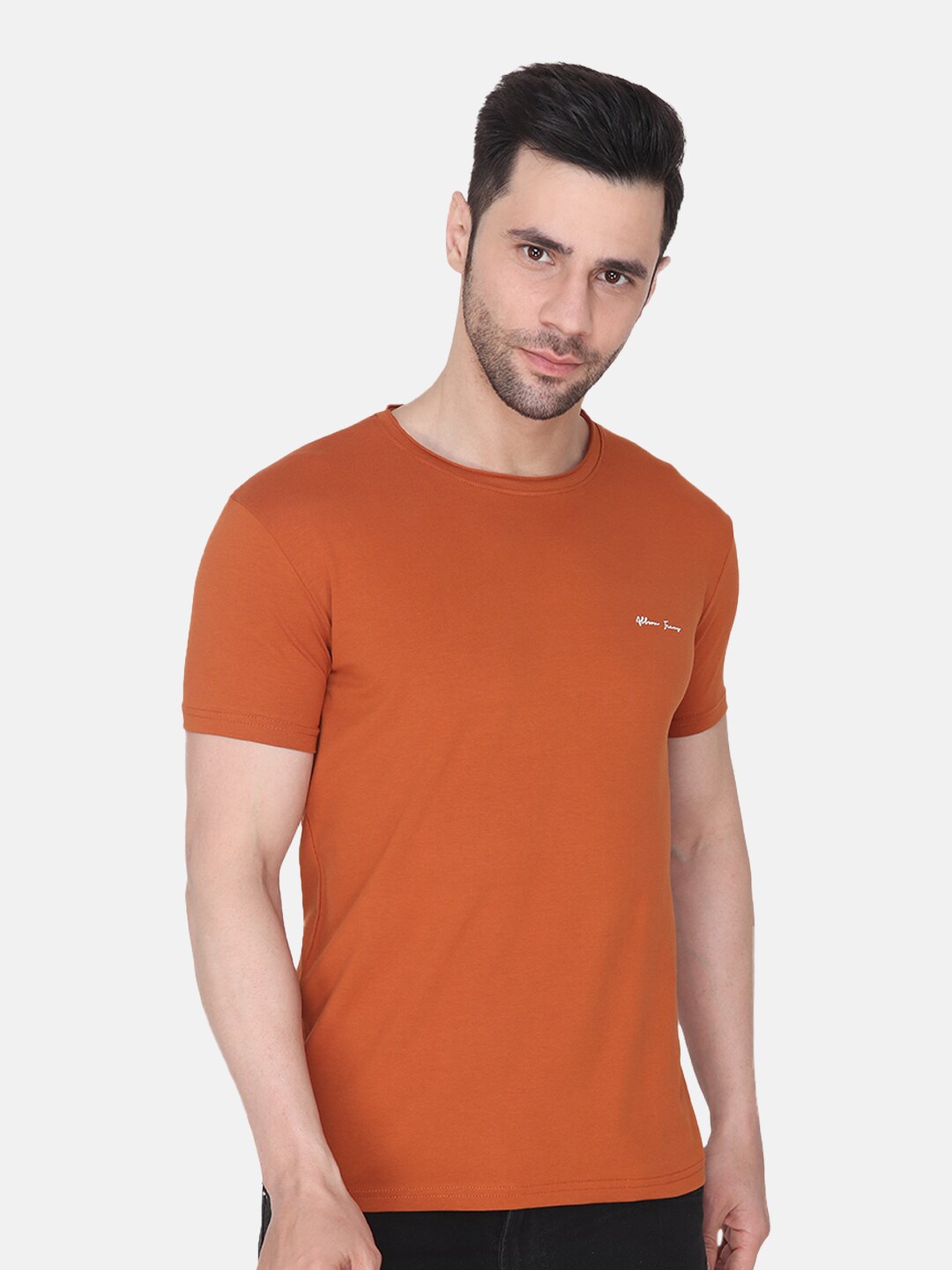 

Albion Men Pure Cotton T-shirt, Brown