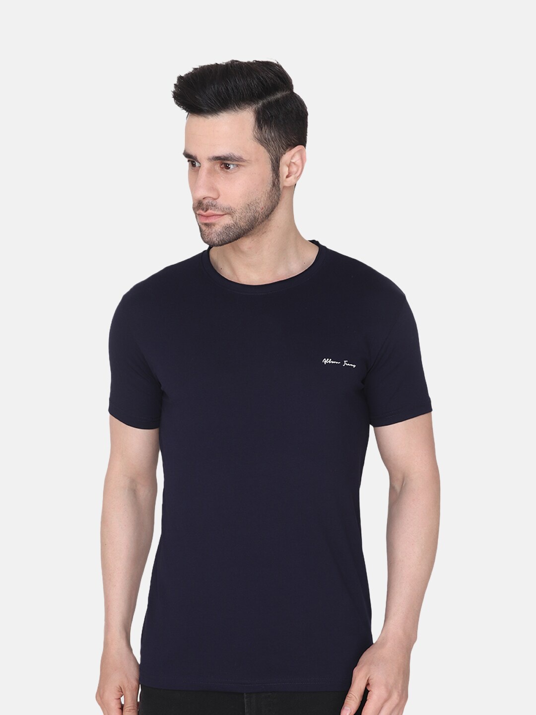 

Steele Men Pure Cotton T-shirt, Navy blue