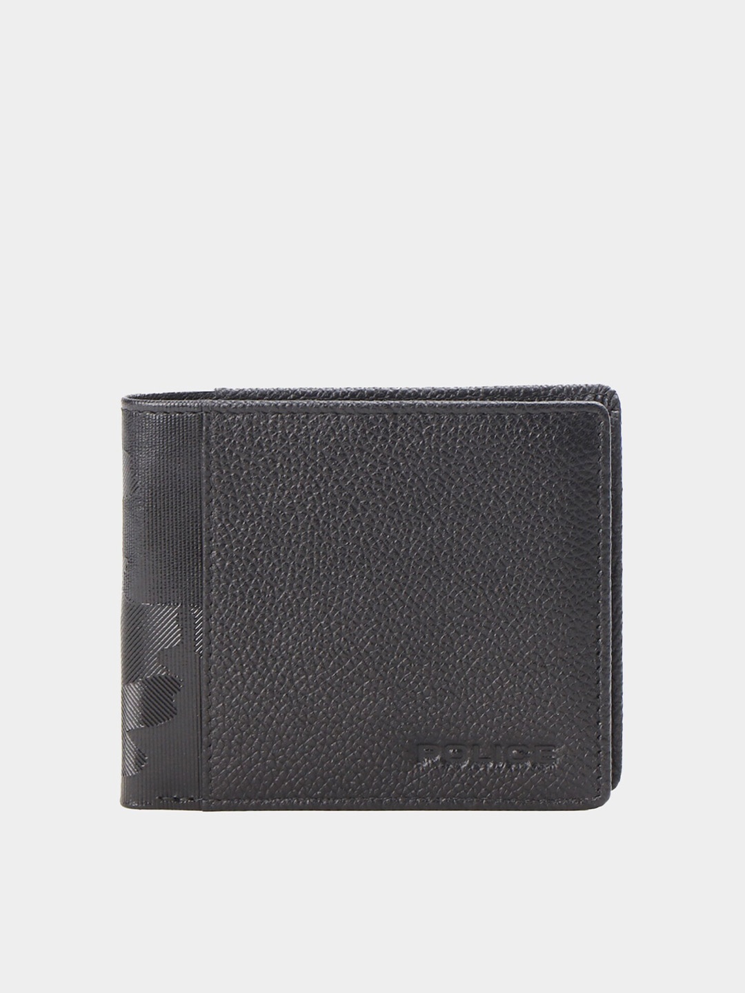 

Police Men Textured Leather Two Fold Wallet, Black