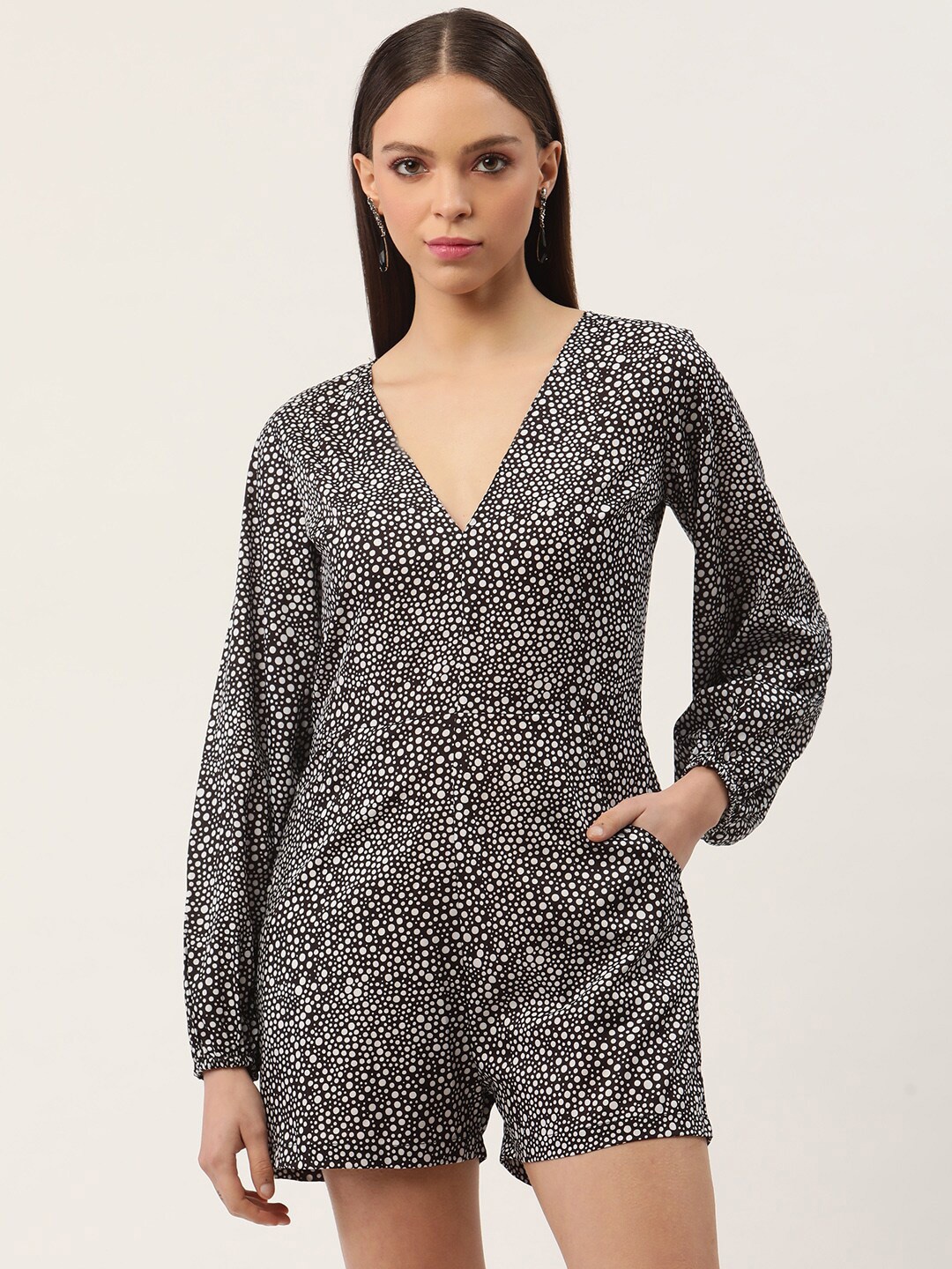 

Sleek Italia Printed Jumpsuit, Black
