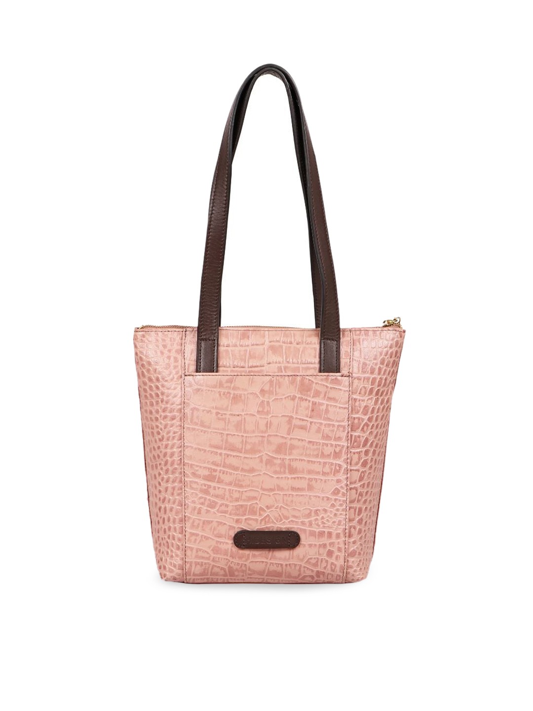 

Hidesign Women Animal Printed Leather Oversized Shopper Shoulder Bag, Pink