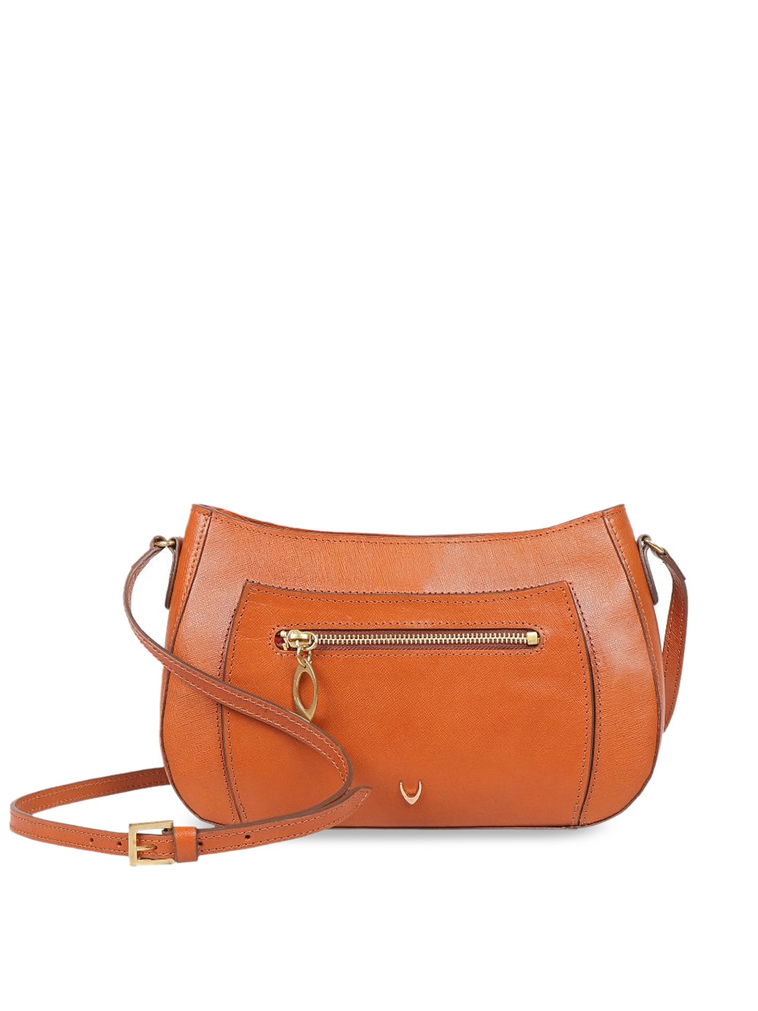 

Hidesign Leather Structured Sling Bag, Orange