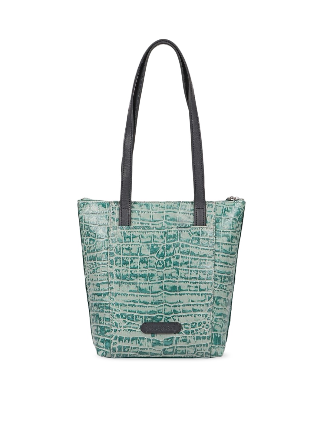 

Hidesign Textured Leather Oversized Shopper Tote Bag, Green