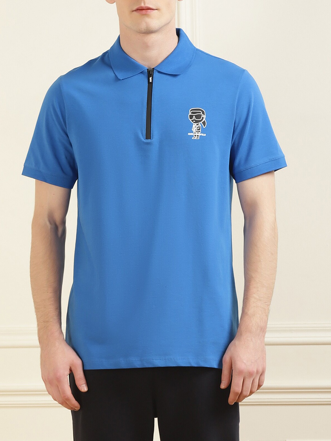 

Karl Lagerfeld Men Polo Collar T-shirt, Blue