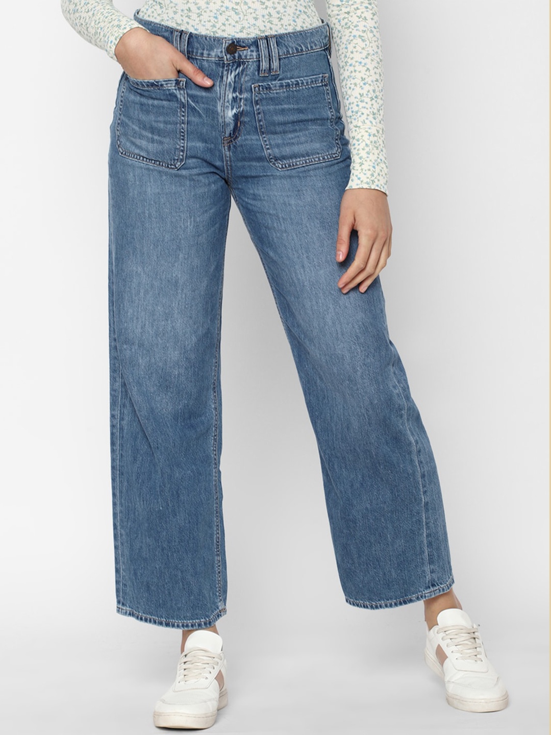 

AMERICAN EAGLE OUTFITTERS Women Solid Slim Fit High-Rise Jeans, Blue