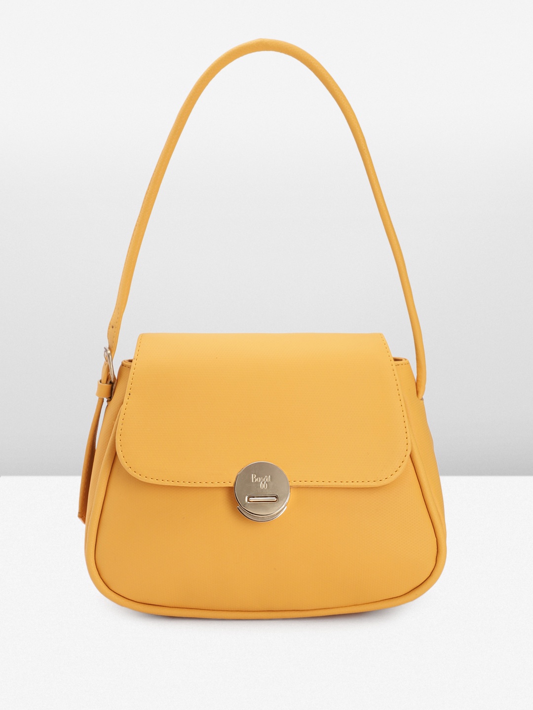 

Baggit Geometric Textured Structured Mini Shoulder Bag, Yellow