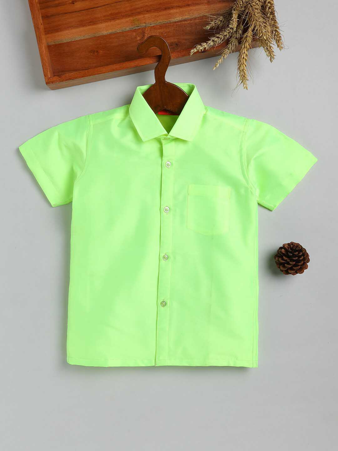 

JBN CREATION Boys Ethnic Shirt, Lime green
