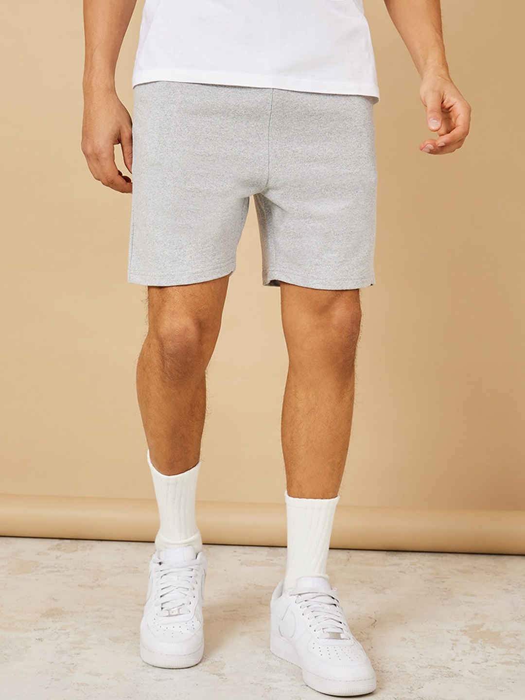 

Styli Men Knited Terry Regular Fit Shorts, Grey