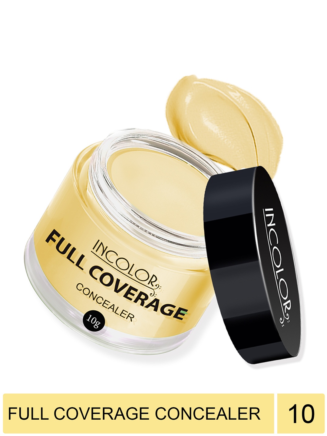 

INCOLOR Waterproof Full Coverage Concealer 10g - Shade 10, Yellow