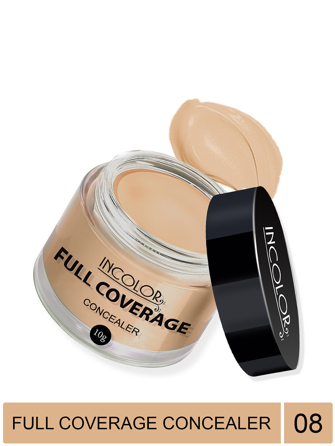 

INCOLOR Waterproof Full Coverage Concealer 10g - Shade 08, Cream