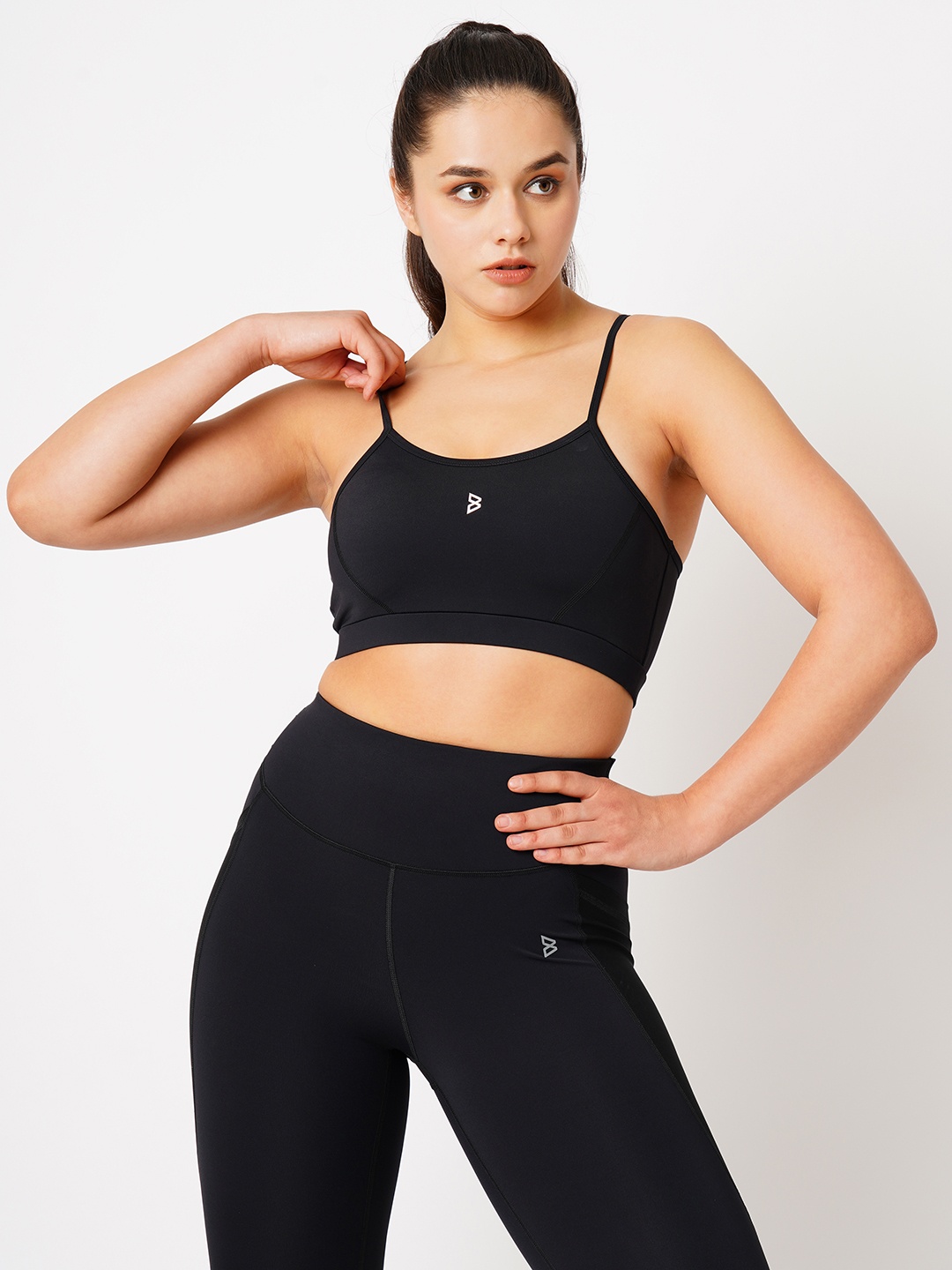 

BODD ACTIVE Lightly Padded Super Support Bra, Black