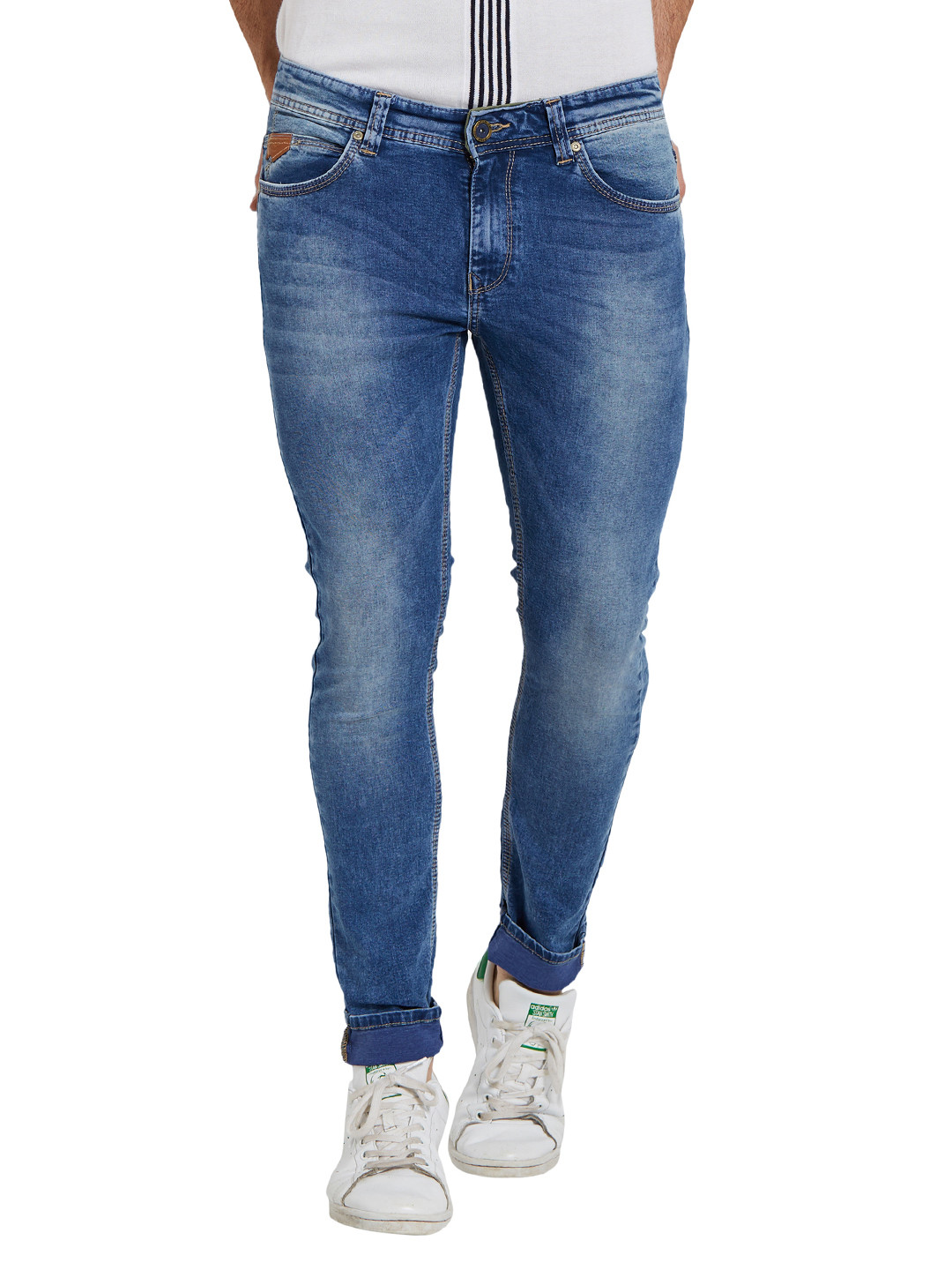 

SPYKAR Men Blue Super Skinny Fit Low-Rise Clean Look Jeans