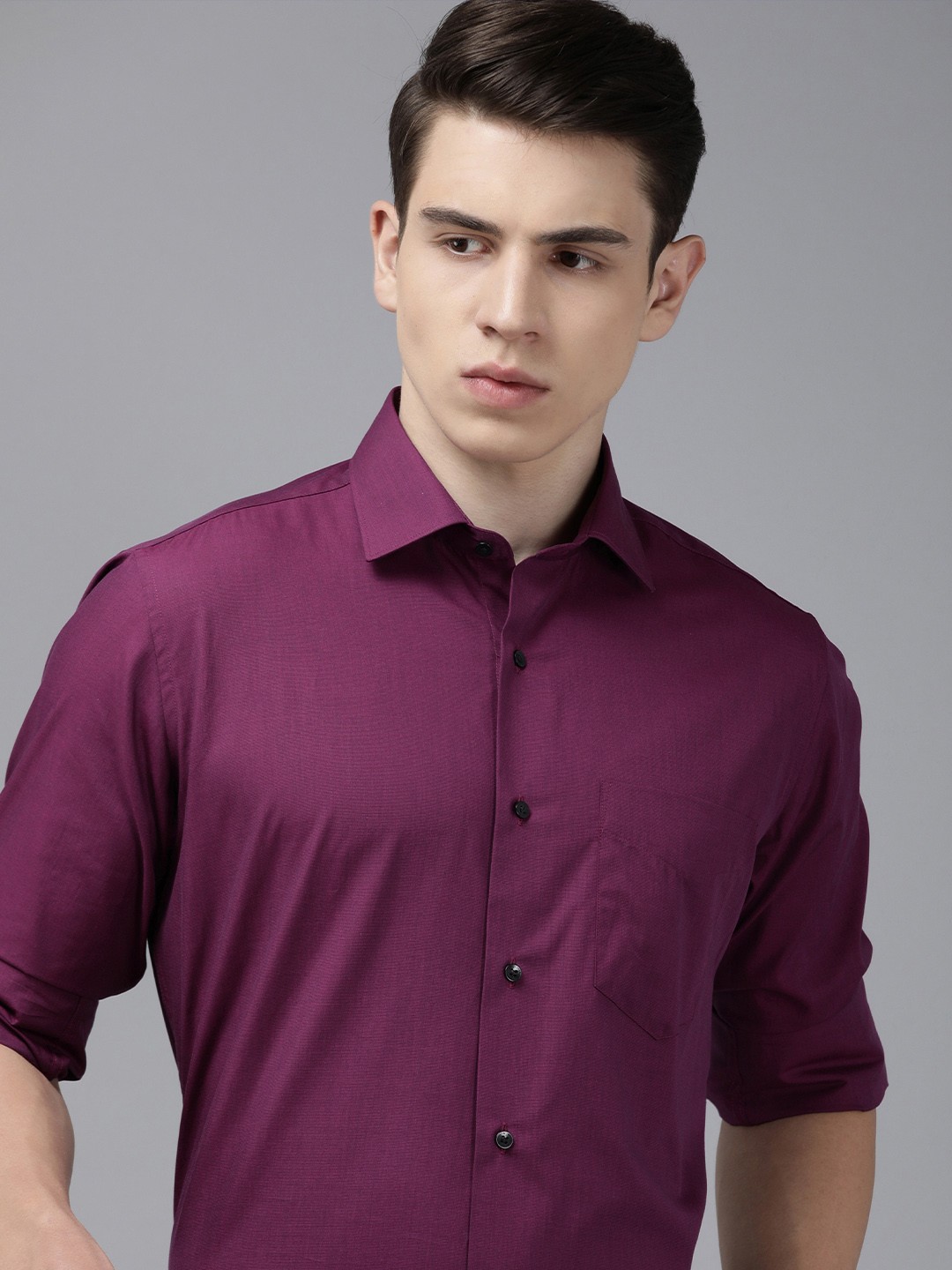 

Van Heusen Pure Cotton Custom Opaque Formal Shirt, Magenta