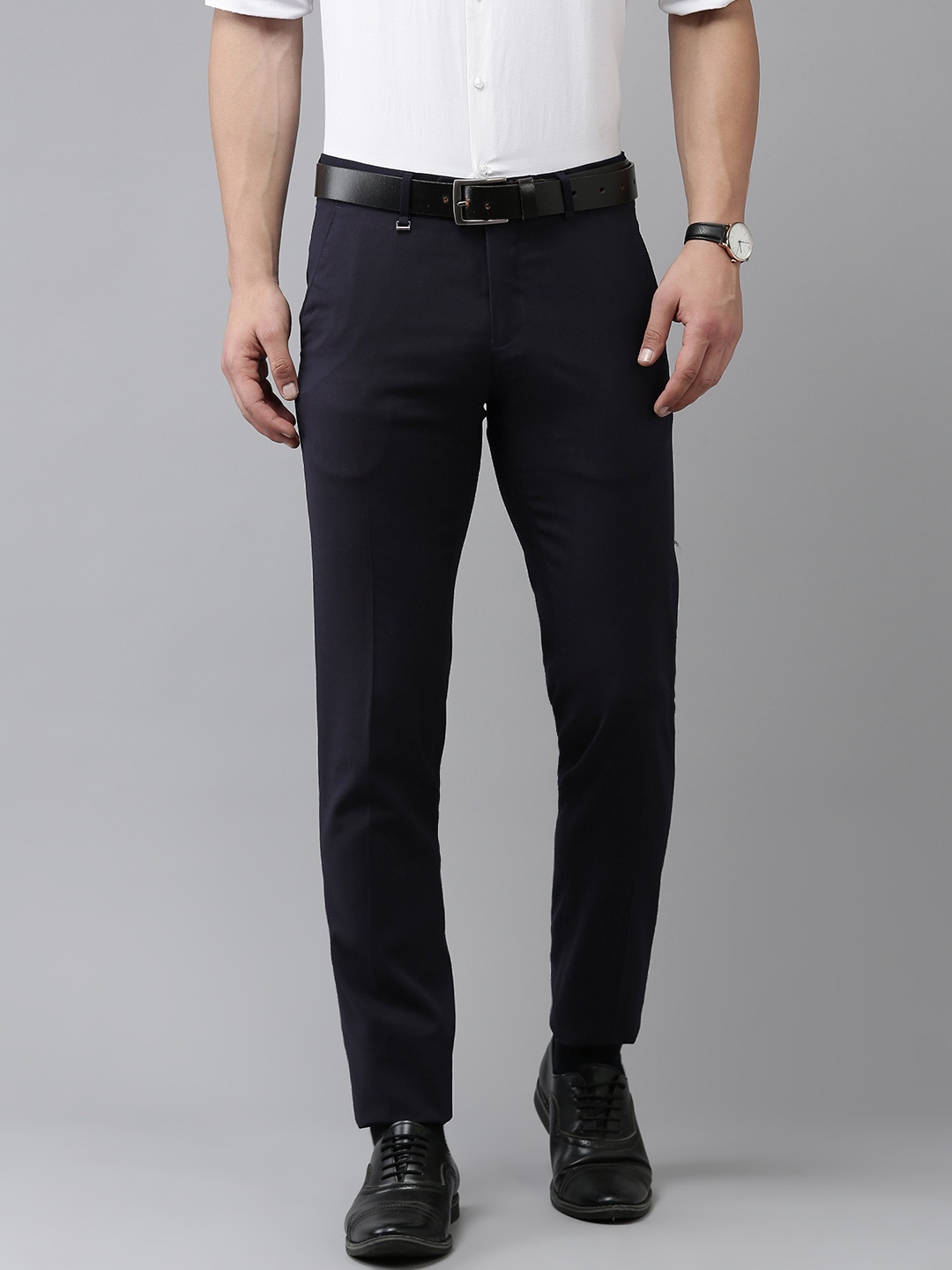 

Van Heusen Men Formal Trousers, Navy blue