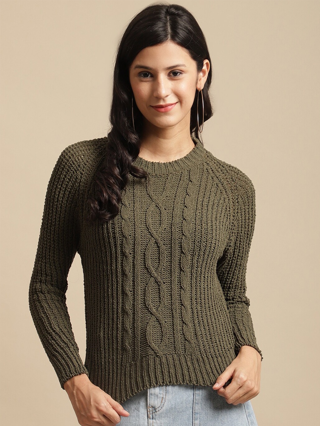 

TAG 7 Knitted Acrylic Top, Olive
