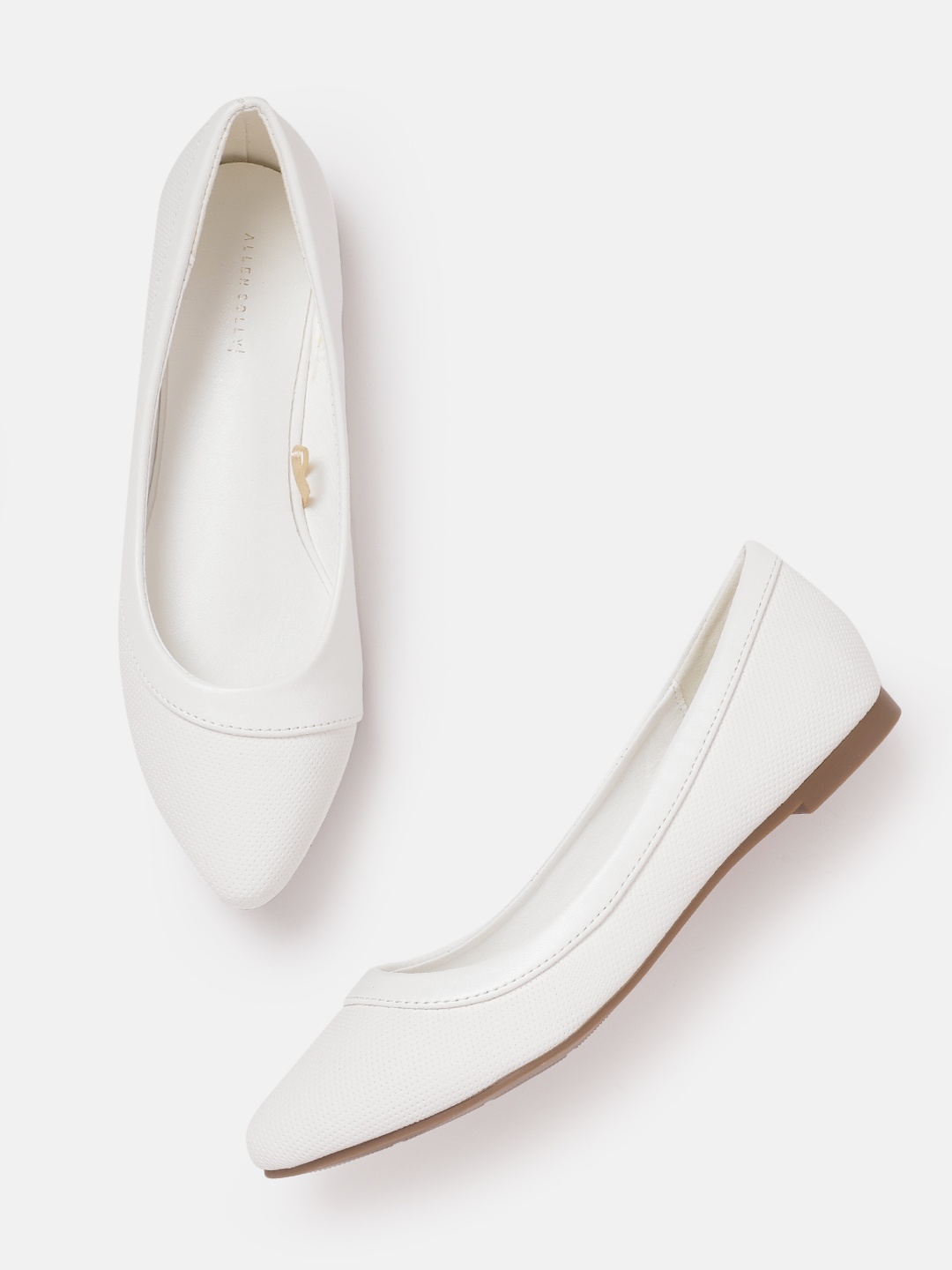 

Allen Solly Women Textured Ballerinas, White