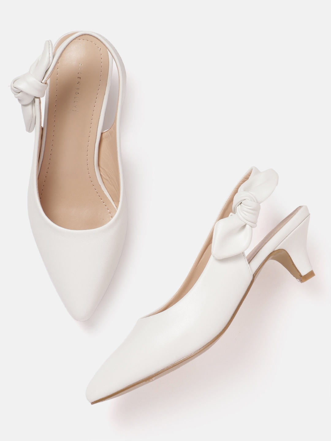 

Allen Solly Women Pumps with Bow Detail, White