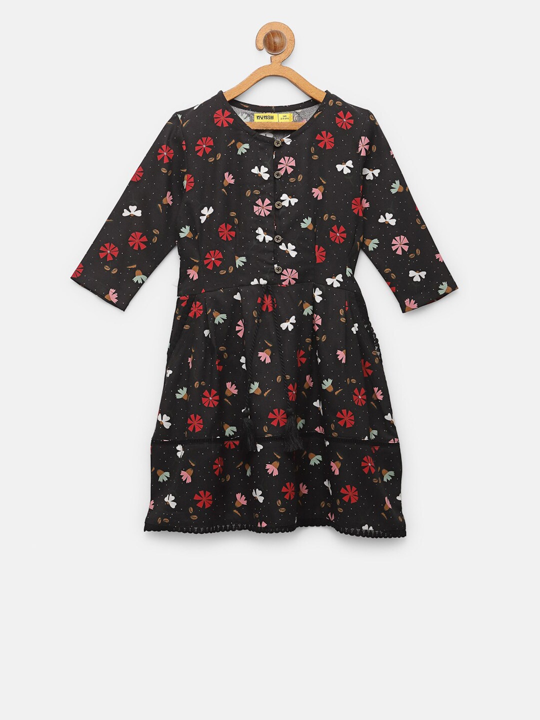 

NYNSH Floral Dress, Black