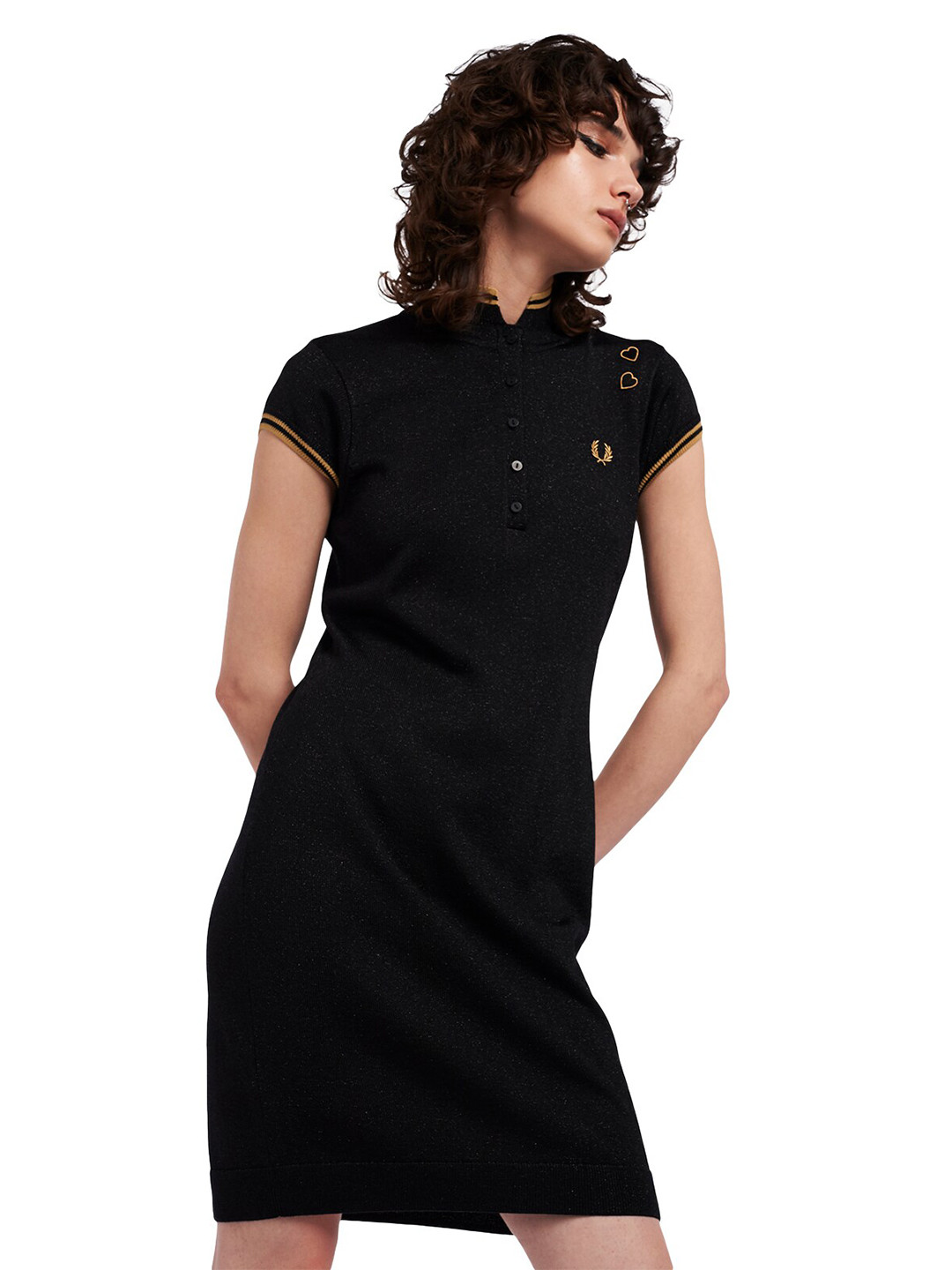 

Fred Perry T-shirt Midi Dress, Black
