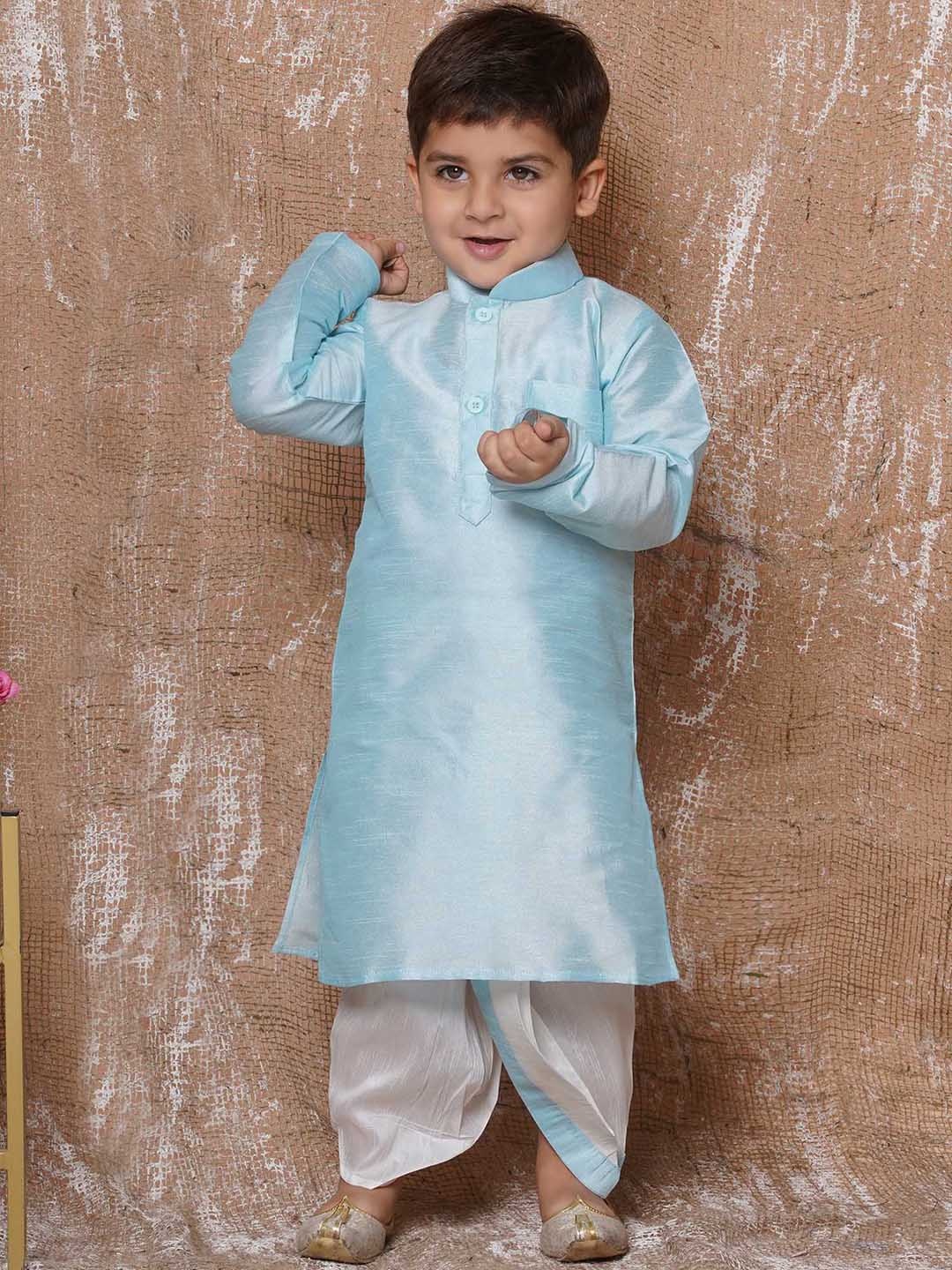 

Aj DEZInES Boys Kurta with Dhoti Pants, Blue