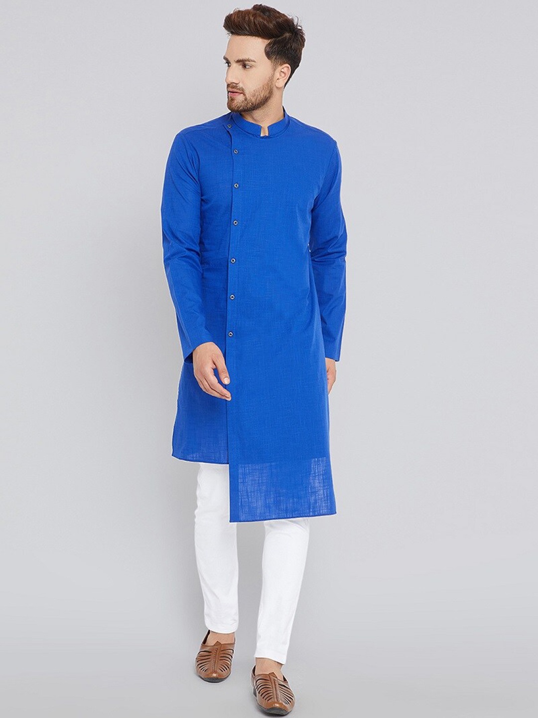 

See Designs Men Cotton Kurta, Blue